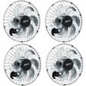 Kit 4 Ventiladores Parede 50cm 200W Industrial Turbo Turbão 6 Pás Bivolt 110V 220V Preto Vitalex - 1