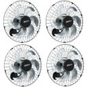 Ver imagem 1 de Kit 4 Ventiladores Parede 50cm 200W Industrial Turbo Turbão 6 Pás Bivolt 110V 220V Preto Vitalex