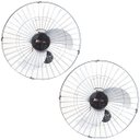 Ver imagem 1 de Kit 2 Ventiladores Parede 60cm 200W Industrial Turbo Turbão 3 Pás Bivolt 110V 220V Preto Vitalex
