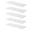 Ver imagem 1 de Kit 5 Prateleiras Branca MDF 60x20cm 15mm Parede Sala Quarto