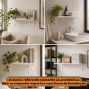 Ver imagem 4 de Kit 5 Prateleiras Branca MDF 60x20cm 15mm Parede Sala Quarto