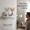 Ver imagem 5 de Kit 5 Prateleiras Branca MDF 60x20cm 15mm Parede Sala Quarto