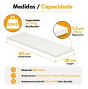 Ver imagem 2 de Kit 5 Prateleiras Branca MDF 60x20cm 15mm Parede Sala Quarto
