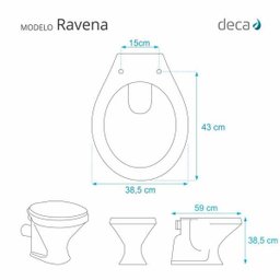 Assento Sanitário Ravena Caramelo para vaso Deca - 2