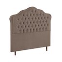Ver imagem 4 de Kit Cama Box King + Cabeceira Estofada em Madeira Maciça Curva Provençal com Capitonê Marrom