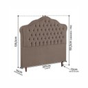 Ver imagem 7 de Kit Cama Box King + Cabeceira Estofada em Madeira Maciça Curva Provençal com Capitonê Marrom