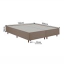 Ver imagem 6 de Kit Cama Box King + Cabeceira Estofada em Madeira Maciça Curva Provençal com Capitonê Marrom