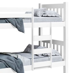 Beliche Atlanta Multifuncional Reforçada que Vira Duas Camas Branca - 5 Beliche Atlanta Multifuncional Reforçada que Vira Duas Camas Branca - 5