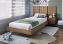 Ver imagem 2 de Cama Solteiro Suspensa com Cabeceira e Mesa 80/90 Zurique Mel