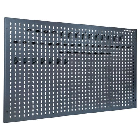 Painel para Ferramentas Em Aço 64x97cm com 48 Ganchos Plásticos Presto