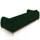 Ver imagem 7 de Sofá 03 Lugares Para Sala de Estar Kiev 210 cm D02 Veludo Verde Musgo C-303 - Lyam Decor