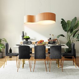 Lustre Madeira Grande Forma Orgânica Wood 8050 - Jequitibá - 2