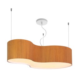 Lustre Madeira Grande Forma Orgânica Wood 8050 - Jequitibá - 1