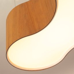 Lustre Madeira Grande Forma Orgânica Wood 8050 - Jequitibá - 4