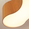 Lustre Madeira Grande Forma Orgânica Wood 8050 - Jequitibá - 4