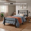 Ver imagem 2 de Cama Solteiro de Ferro Reforçada Estrutura Metálica Resistente para Quarto e Dormitório - Preto
