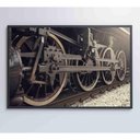 Ver imagem 2 de Quadro Rodas Trem Clássico 90x60 Cm Tecido Canvas