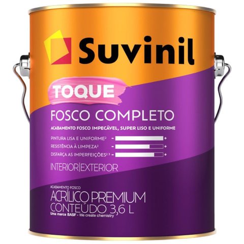 Tinta Acrílica 3,6 Litros Toque Fosco Completo Granito - 50841611 - Suvinil