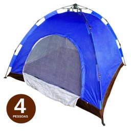 Barraca Automatica Monta Sozinha Iglu Acampamento Ferias Camping 4 Pessoas - 1