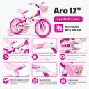 Ver imagem 3 de Bicicleta Infantil Aro 12 Nathor Rodinhas e Garrafinha 3+ Anos