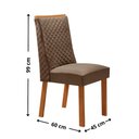 Ver imagem 3 de Mesa de Jantar Aster Yasmin 180 cm Tampo MDF Canto Copo Laminado com 6 Cadeiras Moderna Mobília