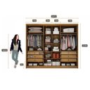 Ver imagem 2 de Guarda Roupa Casal Londres 3 Portas 6 Gavetas Cumaru 23 com Nicho – Novo Horizonte
