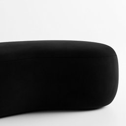 Puff Redondo Orgânico Moderno Feijão Sala Quarto Recpção Luxo 100cm - 3