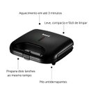 Ver imagem 3 de Sanduicheira e Grill Elétrica Antiaderente  Amvox AMS 370 Black (110V)