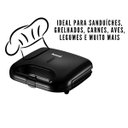 Ver imagem 7 de Sanduicheira e Grill Elétrica Antiaderente  Amvox AMS 370 Black (110V)