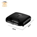 Ver imagem 2 de Sanduicheira e Grill Elétrica Antiaderente  Amvox AMS 370 Black (110V)