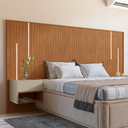 Ver imagem 1 de Conjunto Quarto De Casal Completo Palermo Com Leds Cedro Linho