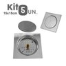 Ralo Click Inteligente Aço Inox 5 Un. Pop Up 15x15 Banheiro - 1