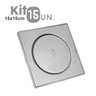 Ralo Click Inteligente 15x15 Banheiro Aço Inox 15 Un. Pop Up Banho - 1