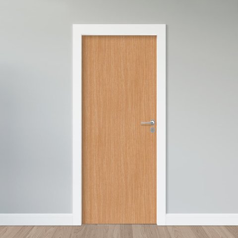 Adesivo de Porta - Revestimento Faia Natural