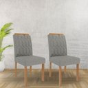Ver imagem 2 de Cadeira para Mesa de Jantar Jogo de 2 Cadeiras Mdf Paola Wood Cimol Madeira/grafite