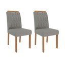Ver imagem 1 de Cadeira para Mesa de Jantar Jogo de 2 Cadeiras Mdf Paola Wood Cimol Madeira/grafite