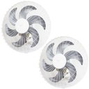 Ver imagem 1 de Kit 2 Ventiladores Parede 50cm 200W Industrial Turbo Turbão 6 Pás Bivolt 110V 220V Branco Vitalex