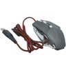 Mouse Óptico Gamer Usb 2400 Dpi 6 Botões Led Rgb 4 Cores Cabo Infokit X Soldado GM-705 Cinza - 3
