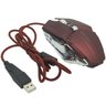 Mouse Óptico Gamer Usb 2400 Dpi 6 Botões Led Rgb 4 Cores Cabo Infokit X Soldado GM-705 Vinho - 3