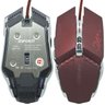 Mouse Óptico Gamer Usb 2400 Dpi 6 Botões Led Rgb 4 Cores Cabo Infokit X Soldado GM-705 Vinho - 2