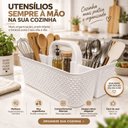 Ver imagem 5 de Cesto Organizador Multiuso Rattan 3 Div Porta Uten Rischioto