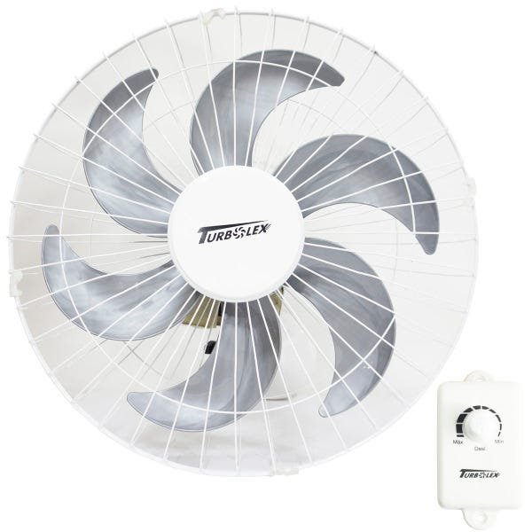 Kit 3 Ventiladores Parede 50cm 200W Industrial Turbo Turbão 6 Pás Bivolt 110V 220V Branco Vitalex - 2