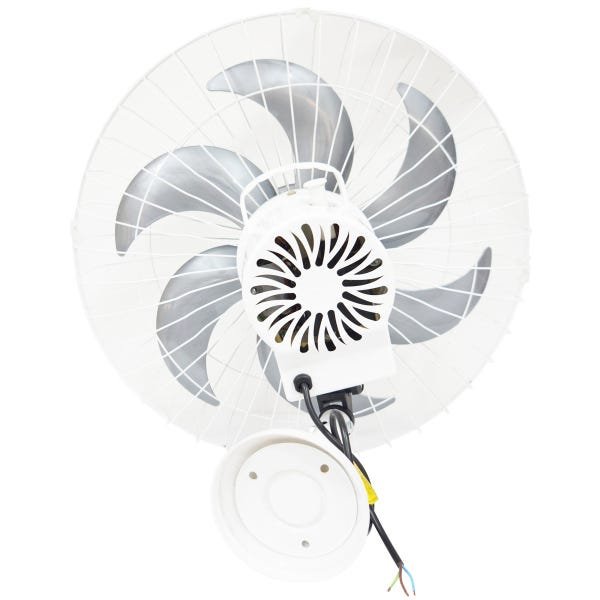 Kit 3 Ventiladores Parede 50cm 200W Industrial Turbo Turbão 6 Pás Bivolt 110V 220V Branco Vitalex - 5