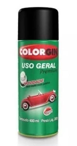 Spray Uso Geral Preto Rapido 52001 400ml Colorgin - 1