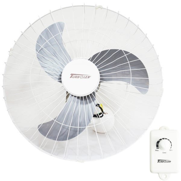 Ventilador Parede 60cm 200W Industrial Turbo Turbão 3 Pás Bivolt 110V 220V Branco Vitalex - 2