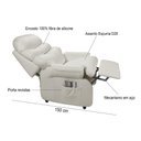 Ver imagem 6 de Cadeira Poltrona Estética Cílios Reclinável Barão com Assento de Elevação Corano