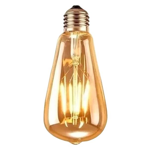 3 Lâmpadas Vintage Filamente Led Decorativa Retrô Vintage Âmbar ST64 4W 320LM Gmh Trade LST64-SC - 3