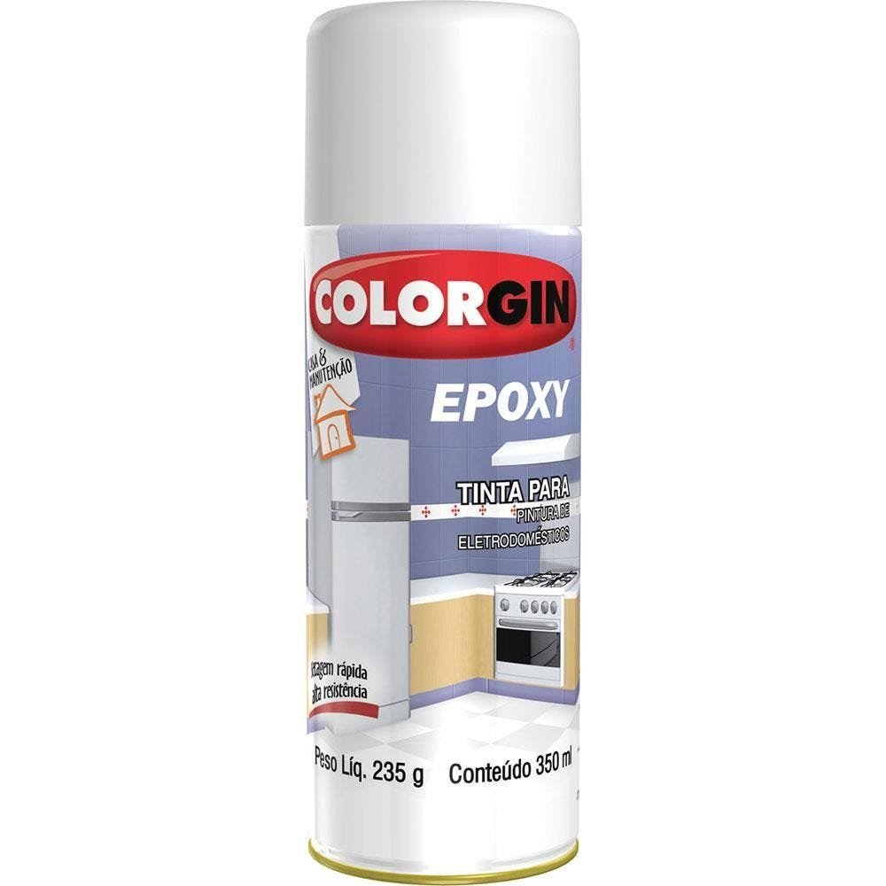 Tinta Spray Epoxy Preto 350ml - COLORGIN - 1