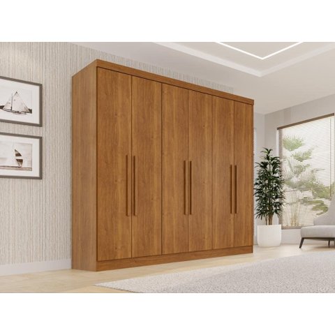 Guarda-Roupa Casal com 6 Portas e 2 Gavetas 180cm Multimóveis Cinamomo