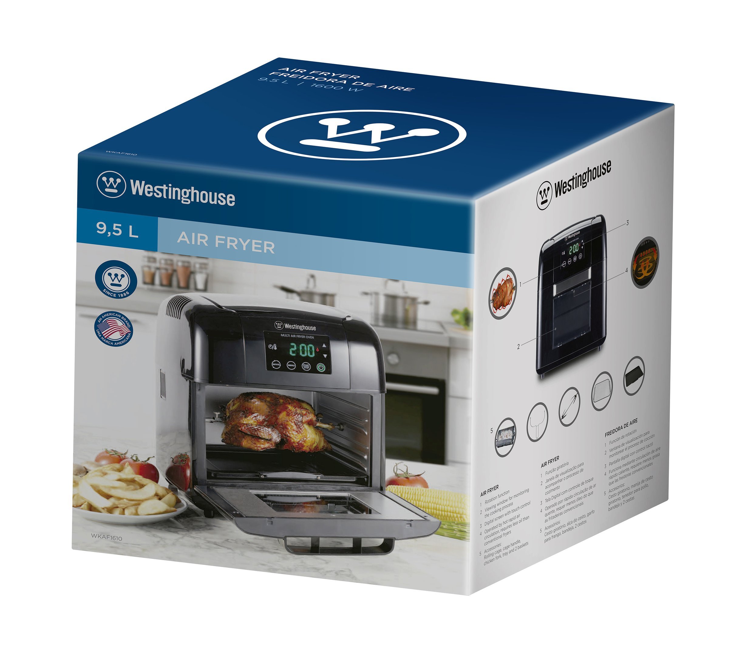 Forno Elétrico e Air Fryer Westinghouse- WKAF1610 - 8